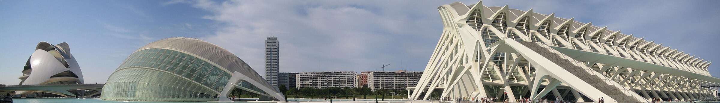 Valencia's City of Arts and Sciences, with the opera house, the Hemisfèric and the science museum